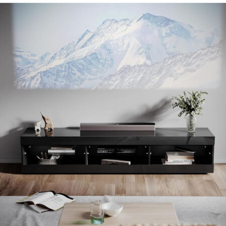 ELEGANT Black TV Unit Gloss 180cm TV - Image 2