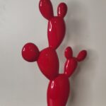 Red Cactus Sculpture